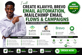 create klaviyo brevo email automation mailchimp email flows and campaigns