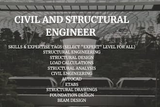 do structural calculations and design for beam, slab