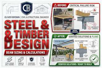 do structural steel design and timber beam calculations
