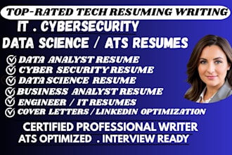 edit IT, cybersecurity, data science, tech sales resume CV