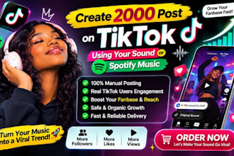 promote spotify music via 2000 tiktok post with your tiktok sound boost streams