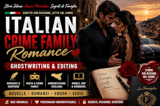 italian ghostwrite edit crime family romance mafia romance sicilian slapstick IT