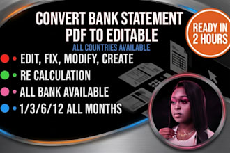 bank statements for USA, panama, UK business and bank use