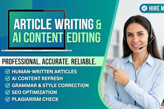do article writing and ai content editing