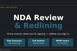 professionally review and redline your nda and flag key risks