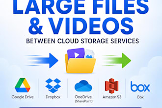 transfer large files and videos between google drive dropbox onedrive s3