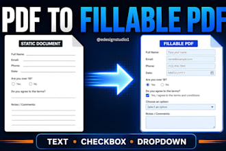 convert PDF forms into fillable PDF