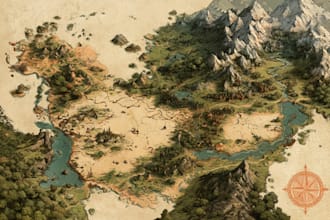 make a fantasy world map for books, games, and dnd