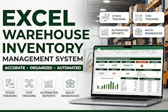 create an excel warehouse inventory management system