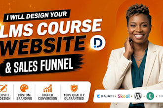 build your online course website, lms platform, or moodle site