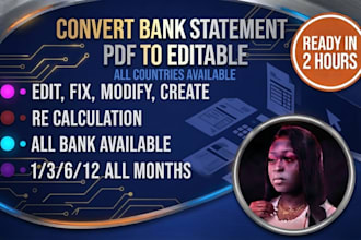 design a professional editable bank statement bank statement