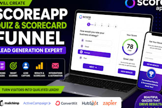 create scoreapp quiz, scorecard funnel and lead generation