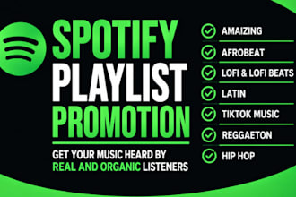 promote your afrobeats music and push your music to spotify playlists