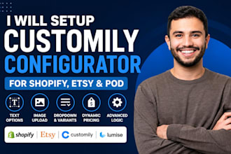 setup customily product configurator for print on demand shopify lumise etsy pod
