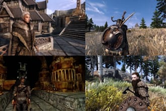 create skyrim or resident evil mod, starfield, armor, weapons, skyrim quest mod