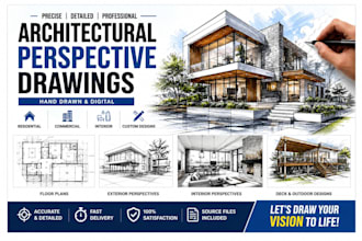 create architectural floor plans and cad drawings