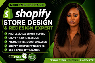 design, redesign shopify store, shopify dropshipping store, shopify website