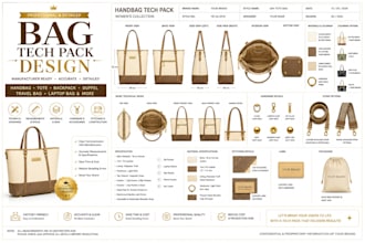 design bag tech pack for handbag, backpack, tote, duffel and travel bag techpack