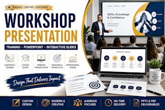 design engaging workshop presentation, training PPT and powerpoint slides