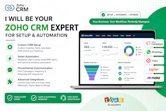 set up and integrate zoho CRM or hubspot with any automation or apis