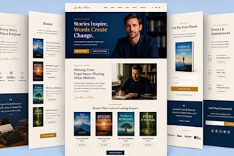 design author website, book author website, ebook website, author landing page