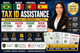 help you get brazil cpf mexico rfc portugal nif and spain tax id