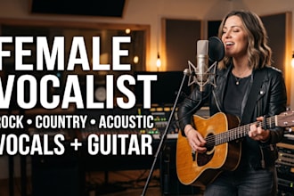 be female singer, female rock singer, female country singer with acoustic guitar