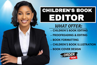 proofread and edit fantasy children book, kids story book, ya novel book editor