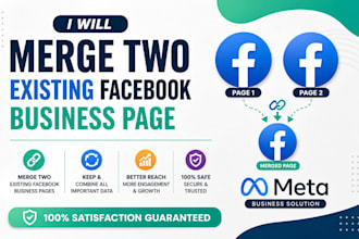 merge two existing facebook business pages