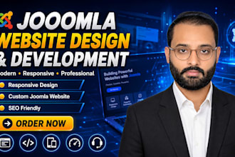 design and develop a modern responsive joomla website