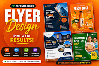 design professional flyers for business events and promotion