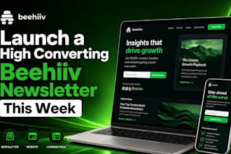 setup beehiiv newsletter beehiiv website design beehiiv template landing page