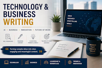 write technology and business content