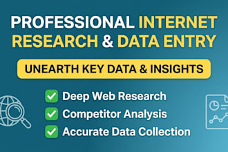 do internet research, web research, and data entry expert