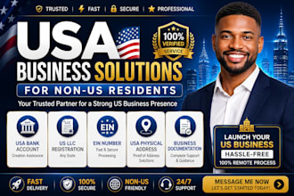 do USA bank account, proof of address, US llc for non residents US bank creation
