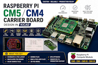 design production ready raspberry pi cm5 cm4 carrier board and io pcb in kicad