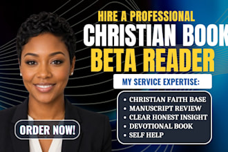 beta read your christian book with honest and constructive feedback
