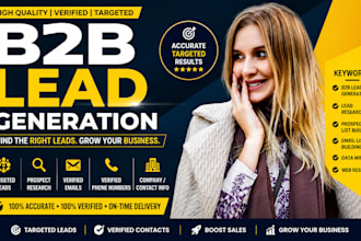 do b2b targeted lead generation, web research, and email list building