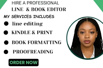 line edit and format your book for kindle and print