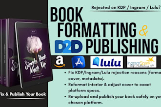do KDP book publishing, format for KDP, lulu, ingramspark, ebook republishing