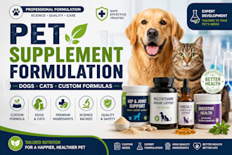 formulate pet supplements for pets, dogs and cats