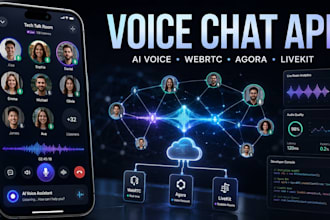 develop voice chat app ai voice clubhouse clone webrtc agora livekit voice ai