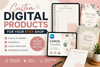 design custom digital products for etsy