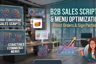 write b2b sales scripts and optimize ecommerce product menus