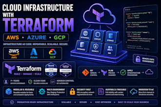 build and manage AWS, azure and gcp infrastructure with terraform