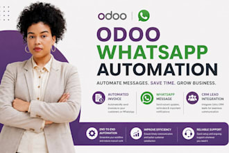 automate odoo whatsapp message send automated invoice and crm lead integration