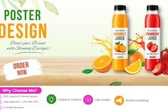 design professional and creative posters for your business