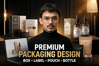design packagings and label designs for the brands
