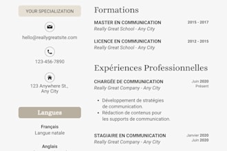 create a professional and eye catching CV resume design