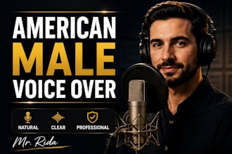 record a professional british male voice over